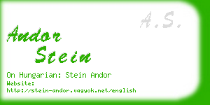 andor stein business card